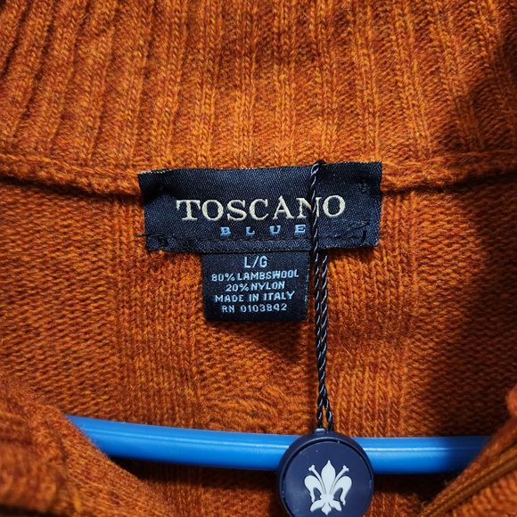 Tuscano 1/4 zip sweater cable knit Made in Italy - Picture 2 of 2